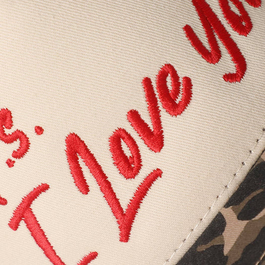 P.S. I Love You Embroidered Two-Tone Trucker Hat
