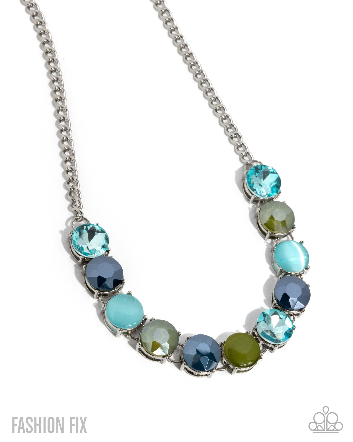 Cool, Calm, And Couture -Green Necklace w/Earrings
