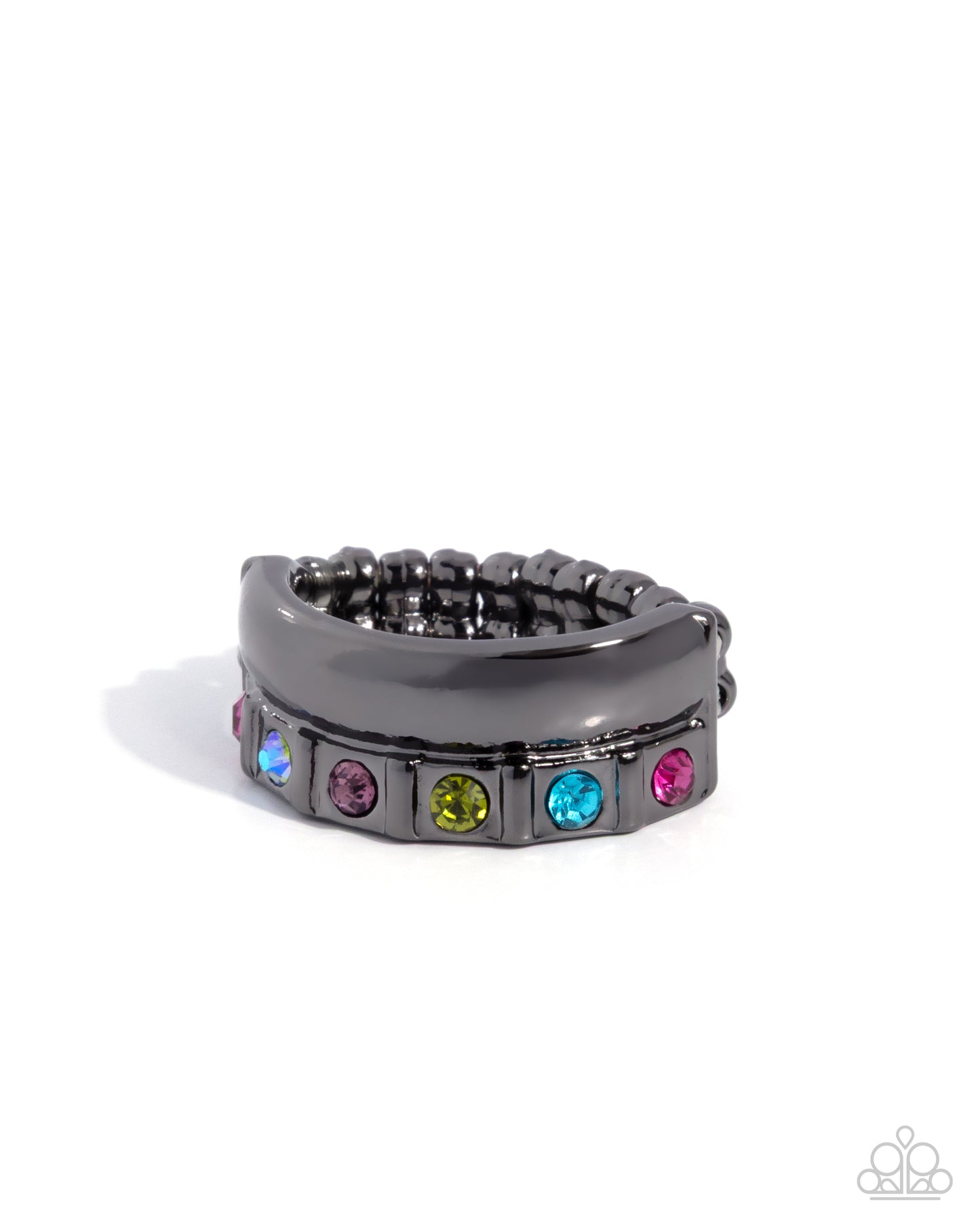 Shimmer Squared Ring- Black
