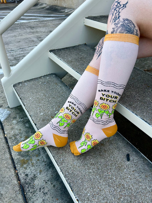 Make Today Your Bitch Womens 15-20 mmHg COMPRESSION Socks/ Adult Content Socks🫣