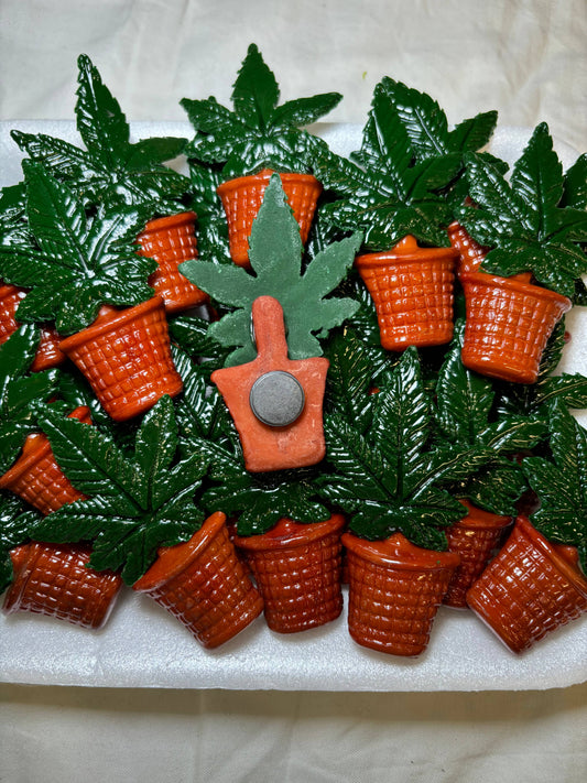 Green Plant in Pot Kitchen Magnet | Plant Parent Approved