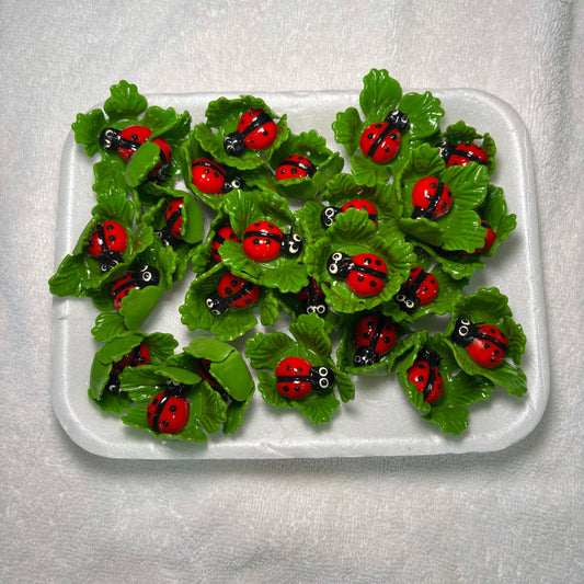 Ladybug on Leaf Kitchen Magnet | Nature's Dot