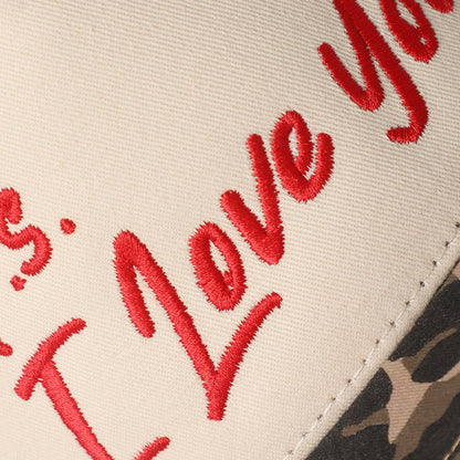 P.S. I Love You Embroidered Two-Tone Trucker Hat