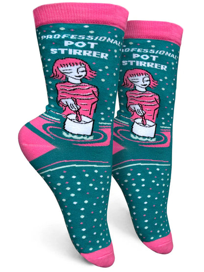 Professional Pot Stirrer Womens Crew Socks