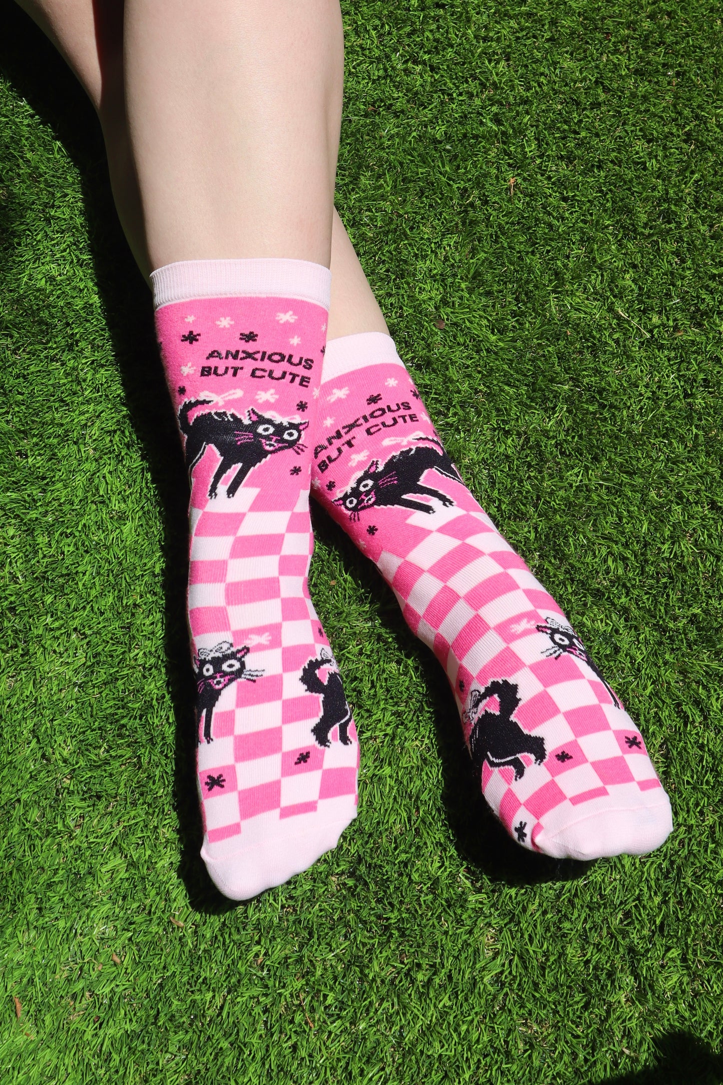 Anxious But Cute Womens Crew Socks