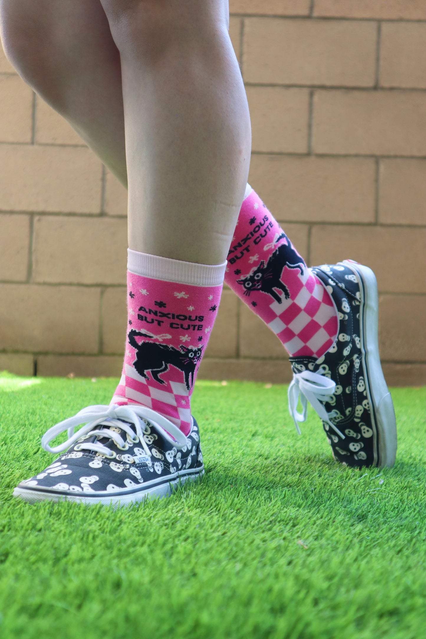 Anxious But Cute Womens Crew Socks