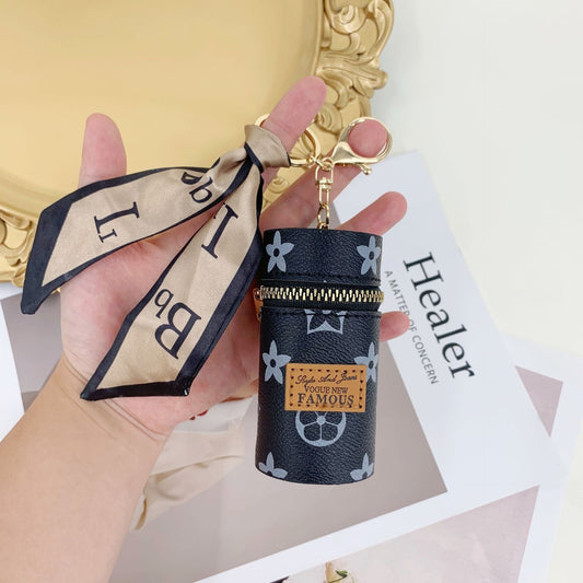 Black Fashion Ribbon Retro Lipstick Bag