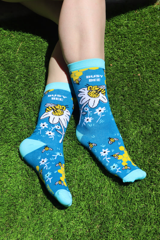 Busy Bee Womens Crew Socks