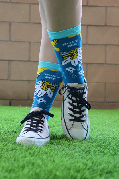 Busy Bee Womens Crew Socks