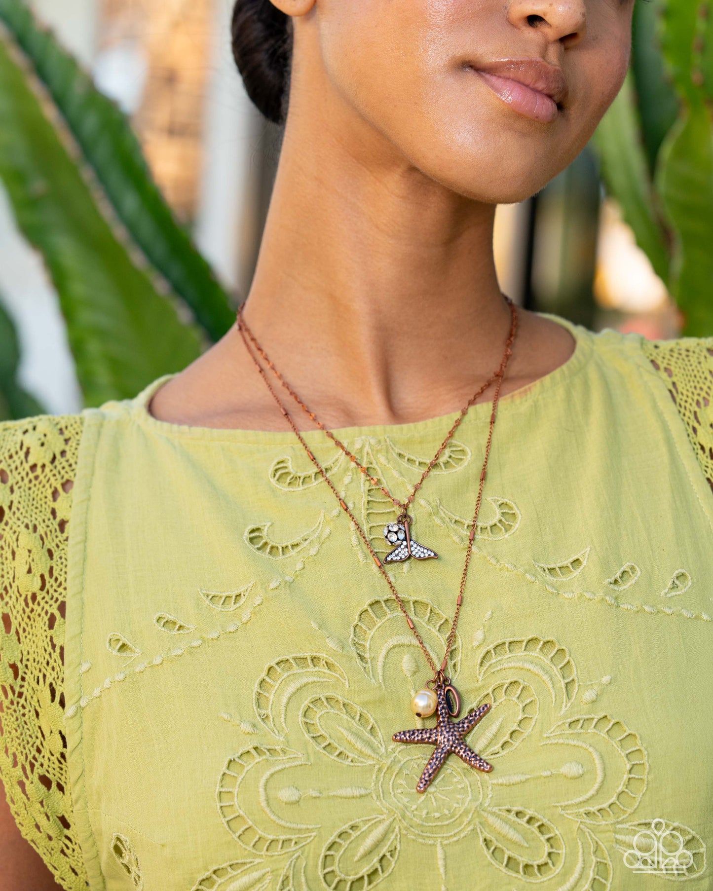 Coral Class Necklace w/Earrings