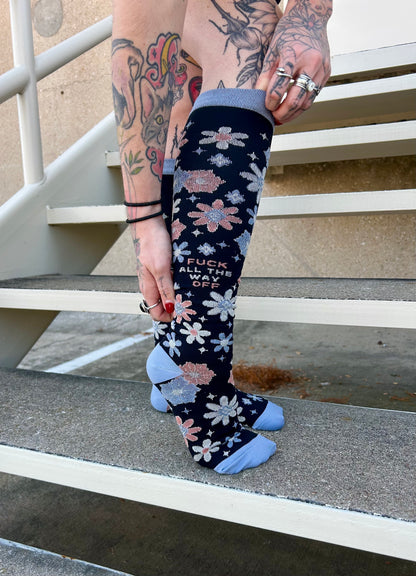 Fuck All The Way Off Womens Crew Socks