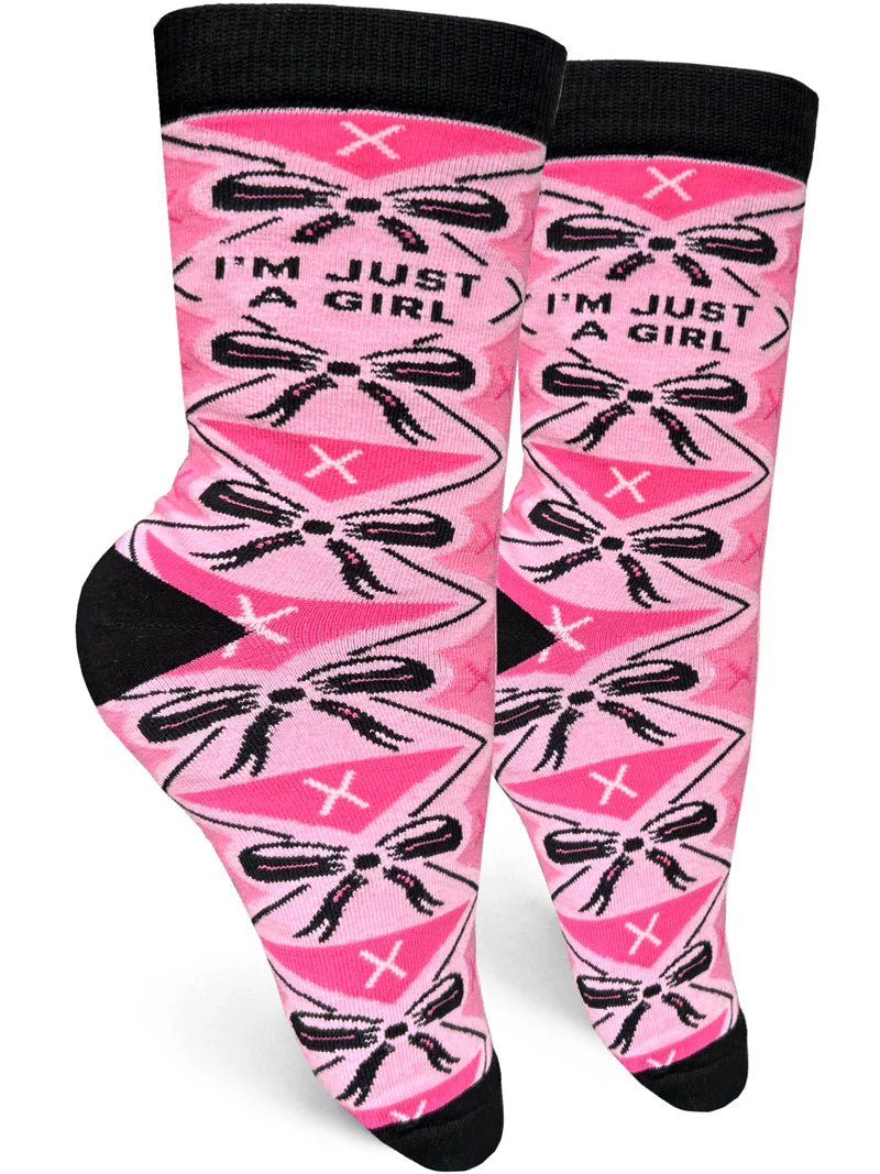 I'm Just A Girl Womens Crew Socks