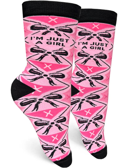 I'm Just A Girl Womens Crew Socks