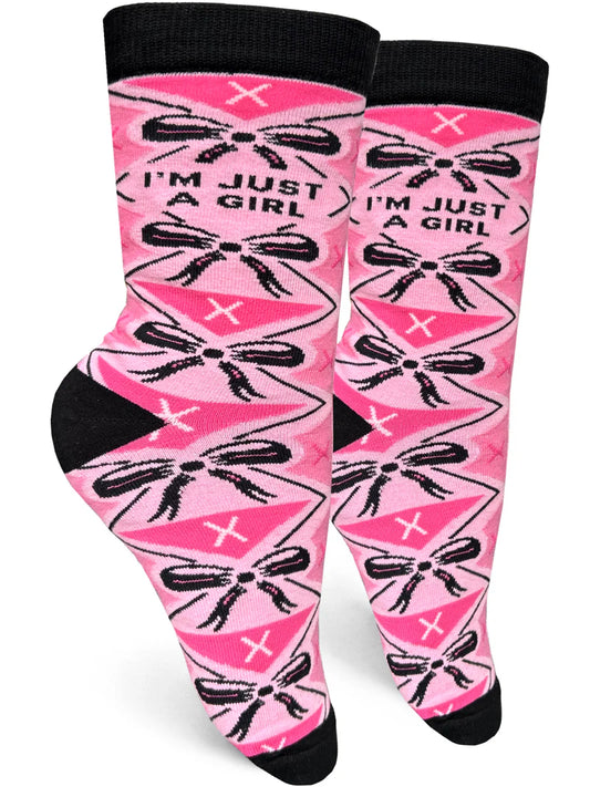 I'm Just A Girl Womens Crew Socks