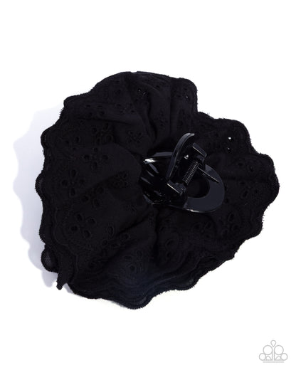 Energetic Eyelets Hair Clip - Black