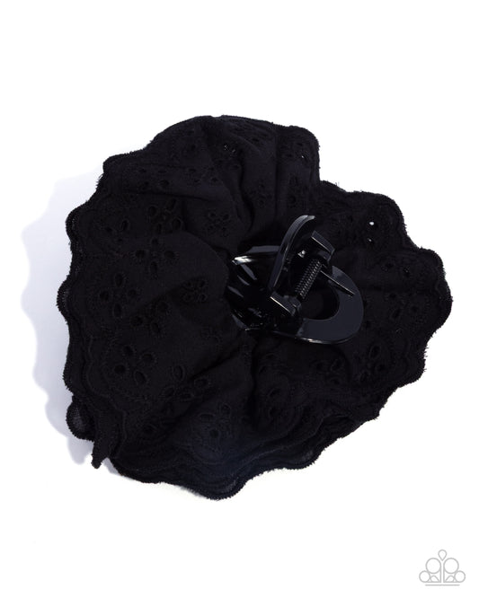 Energetic Eyelets Hair Clip - Black