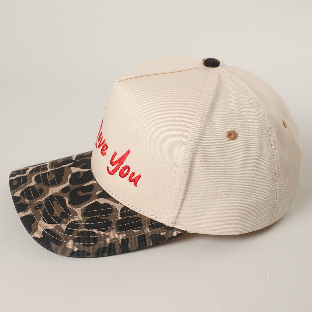 P.S. I Love You Embroidered Two-Tone Trucker Hat